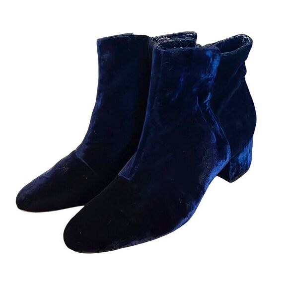 Joie blue velvet ankle booties size 6/36 - Picture 4 of 12